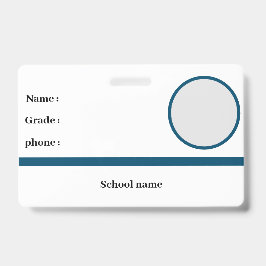 Abzeichen zur Schulidentität Ausweis