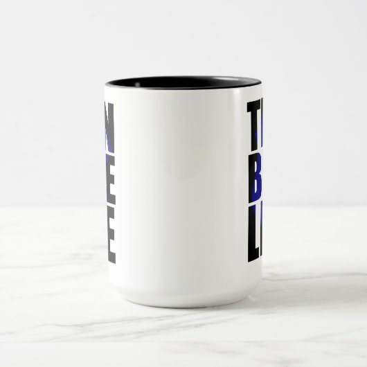 Abzeichen zur Unterstützung der Polizei in Thin Bl Tasse (Zentrum)