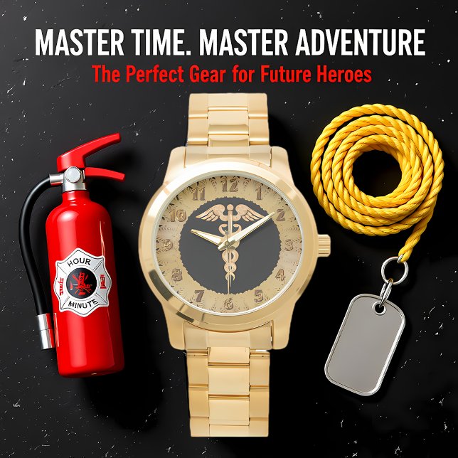 Abzeichen zur Warnung bei der Silhouette von Gold Armbanduhr (Von Creator hochgeladen)