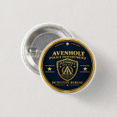 Abzeichenknopf des Ermittlungsbüros der Polizei vo Button (Vorne & Hinten)