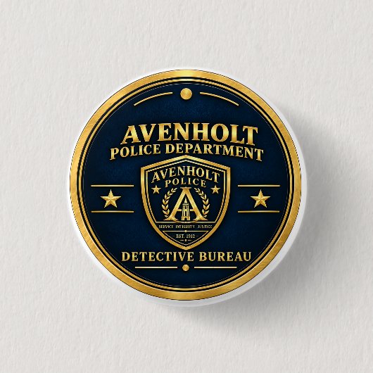 Abzeichenknopf des Ermittlungsbüros der Polizei vo Button (Vorderseite)