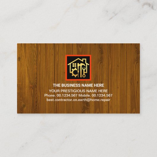 Abziehen der Farbe auf altes Holz Visitenkarte (Rückseite)