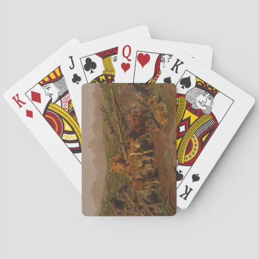 Abziehen der Kälber (von Rosa Bonheur) Spielkarten (Rückseite)