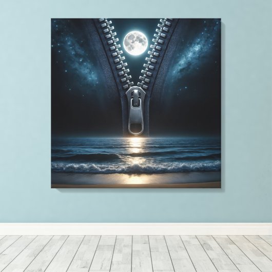 Abziehen des Mondlichts Leinwanddruck (Insitu (Holzboden))