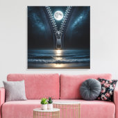 Abziehen des Mondlichts Leinwanddruck (Insitu (Wohnzimmer))