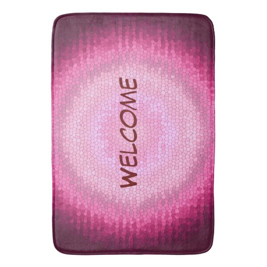 Abziehvitrake, rosa Textur. Badezimmermatte Badematte (Vorderseite Vertikal)