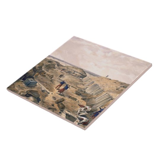 Abzugsgraben der Bastion du Mat, Platte von 'Seat Fliese (Seite)