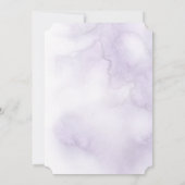 Abzweigung Pale Lilac Watercolor Pewter Willow Save The Date (Rückseite)