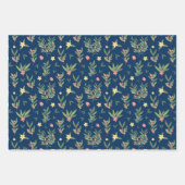 Abzweigung Preußischer Blaue, Grüne und Lachseroli Geschenkpapier Set (Vorderseite 3)