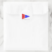 AC34 Burgee Print Runder Aufkleber (Tasche)