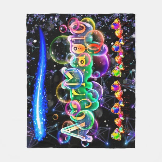 Ac3rMagic-Party-Blasen Fleecedecke (Vorderseite)