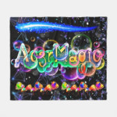 Ac3rMagic-Party-Blasen Fleecedecke (Vorderseite (Horizontal))