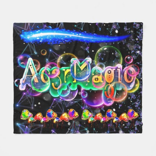Ac3rMagic-Party-Blasen Fleecedecke (Vorderseite (Horizontal))
