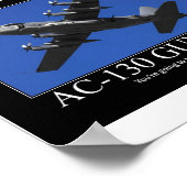 AC-130 Gunship Motivierend Poster (Ecke)