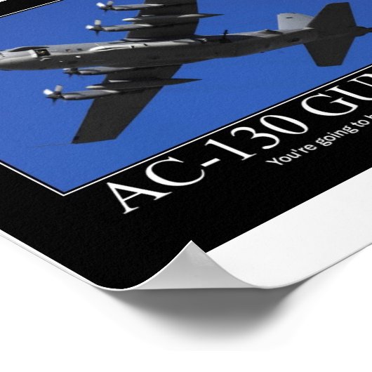 AC-130 Gunship Motivierend Poster (Ecke)