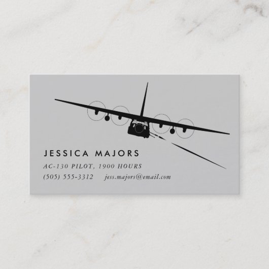 AC-130 Pilot- und Crew-Visitenkarte Visitenkarte (Vorderseite)