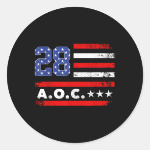AC 2028 A.o.c. 2028 für die Fahne des Präsidenten Runder Aufkleber