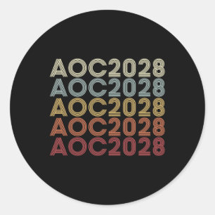 AC 2028 A.o.c. 2028 für die Präsidentschaftswahl 2 Runder Aufkleber