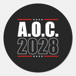 AC 2028 A.o.c. 2028 für die Präsidentschaftswahl 2 Runder Aufkleber