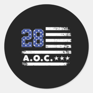 AC 2028 A.o.c. 2028 für "President American Flag L Runder Aufkleber