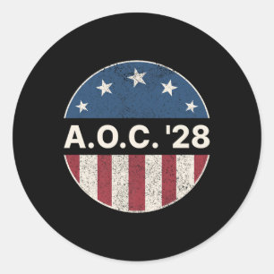 AC 2028 A.o.c. 2028 für "President American Flag P Runder Aufkleber