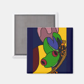 AC- Abstrakt Art Tree Frog Magnet (Vorderseite/Rückseite)