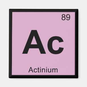 Ac - Actinium Chemie Periodensystem Symbol Magnet