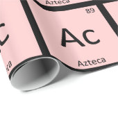 Ac - Azteca - Spanisches Chemieelement für Pferde Geschenkpapier (Rolleneckpunkt)