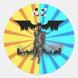 AC BAT-MAN-Aufkleber Runder Aufkleber