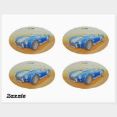 AC BLUE CLASSIC SPORTAUTO OVALER AUFKLEBER (Blatt)