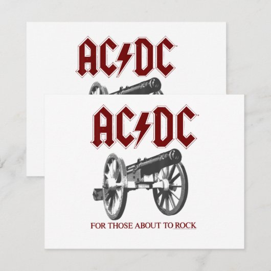 AC_DC - Kanonen Einladung (Vorne/Hinten)