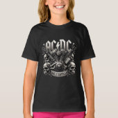 AC/DC x Harley Davidson Skull Motor Artwork T-Shirt (Vorderseite)