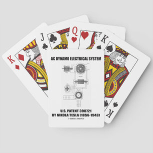 AC Dynamo Electrical System US Patent Nikola Tesla Spielkarten