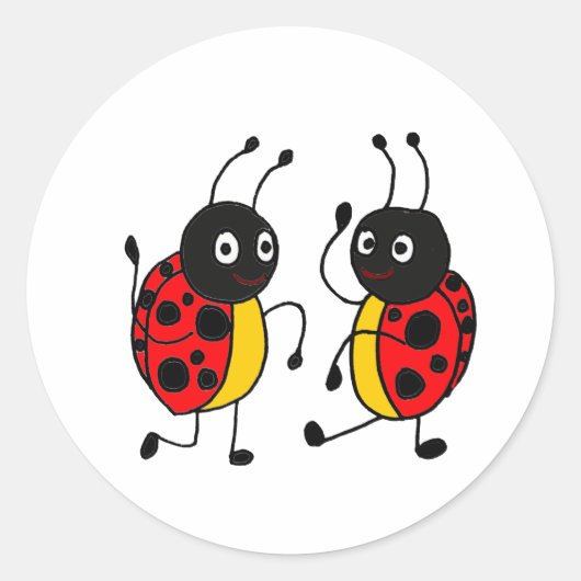 AC-Funny Dancing Ladybugs Sticker (Vorderseite)
