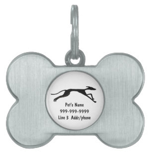 AC- Greyhound Art Pet Tag oder Schlüsselanhänger Tiermarke