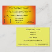 AC/Heating/Solar~Appliance Auftragnehmer-Bus. Visitenkarte (Vorne/Hinten)