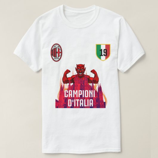 AC Milan Campione d_Italia Scudetto T-Shirt (Design vorne)