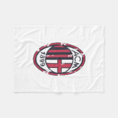 Ac Milan Retro Logo Fleecedecke (Vorderseite (Horizontal))