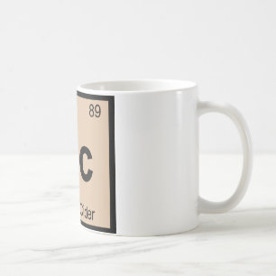 Ac - Periodisches Tabellensymbol für die Apfelkreb Kaffeetasse