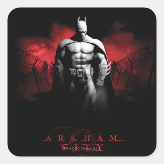 AC Poster - Sie sind hier nicht sicher Quadratischer Aufkleber (Vorderseite)