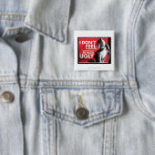 AC Propaganda - Frau unangenehm Button (Beispiel)