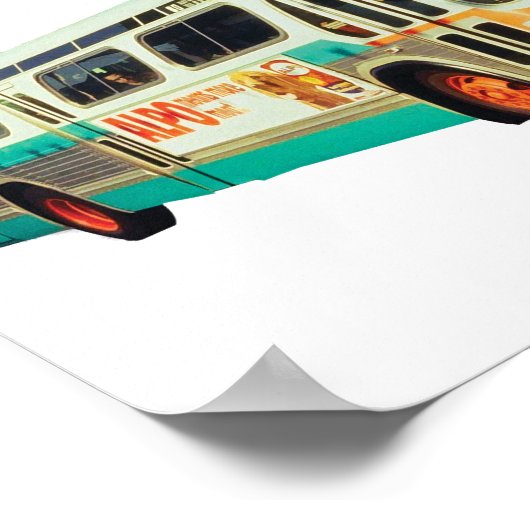 AC TRANSIT RETRO BUS DESIGN POSTER (Ecke)