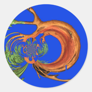 Acacia Circle Art Print Runder Aufkleber