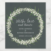 Acacia Creme Blume Aquarellwein Weinetikett (Einzelnes Label)