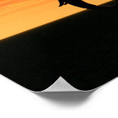 Acacia Elephant Sunset Poster (Ecke)