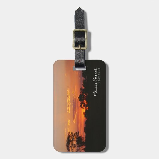 Acacia Sunset Gepäckanhänger (Vorderseite vertikal)