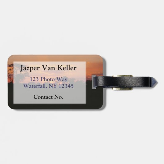 Acacia Sunset Gepäckanhänger (Rückseite horizontal)