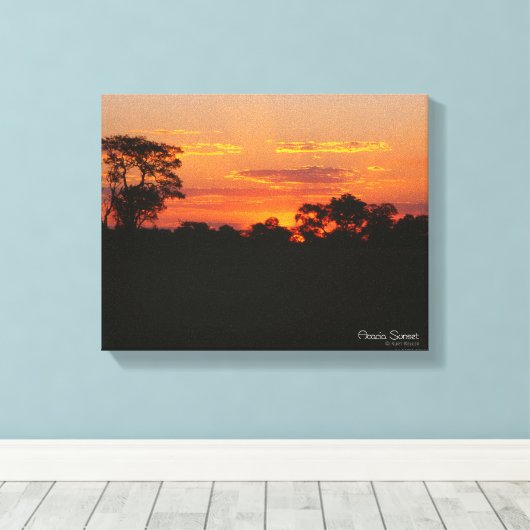 Acacia Sunset Leinwanddruck (Insitu (Holzboden))