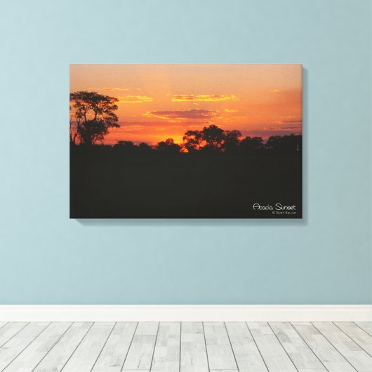 Acacia Sunset Leinwanddruck (Insitu (Holzboden))