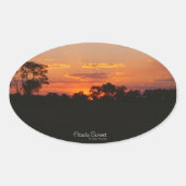 Acacia Sunset Oval Stickers (Vorderseite)